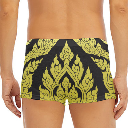 Thai Ornament Pattern Print Men's Short Boxer Briefs