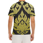 Thai Ornament Pattern Print Men's Short Sleeve Rash Guard
