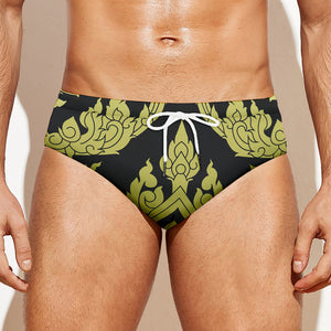 Thai Ornament Pattern Print Men's Swim Briefs