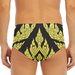 Thai Ornament Pattern Print Men's Triangle Swim Briefs