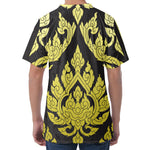 Thai Ornament Pattern Print Men's Velvet T-Shirt
