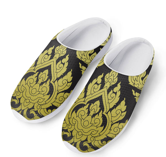 Thai Ornament Pattern Print Mesh Casual Shoes