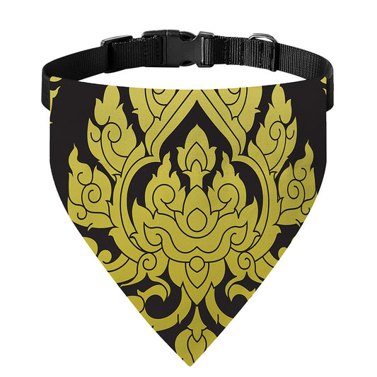Thai Ornament Pattern Print Over The Collar Dog Bandana