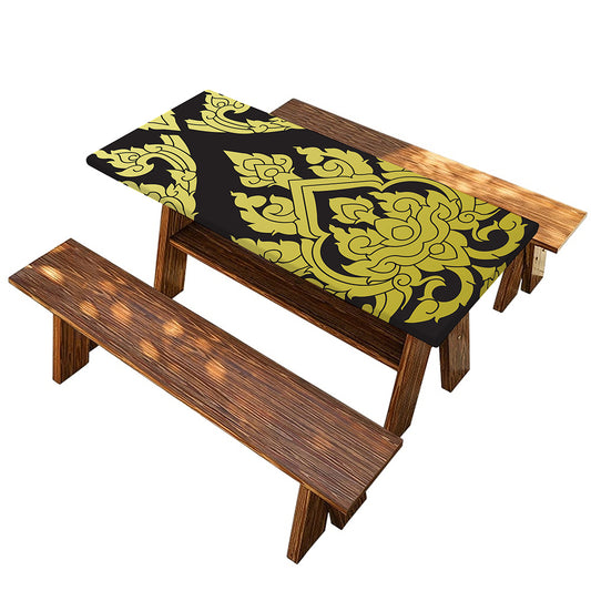 Thai Ornament Pattern Print Picnic Table Cover