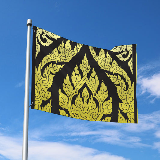Thai Ornament Pattern Print Polyester Flag