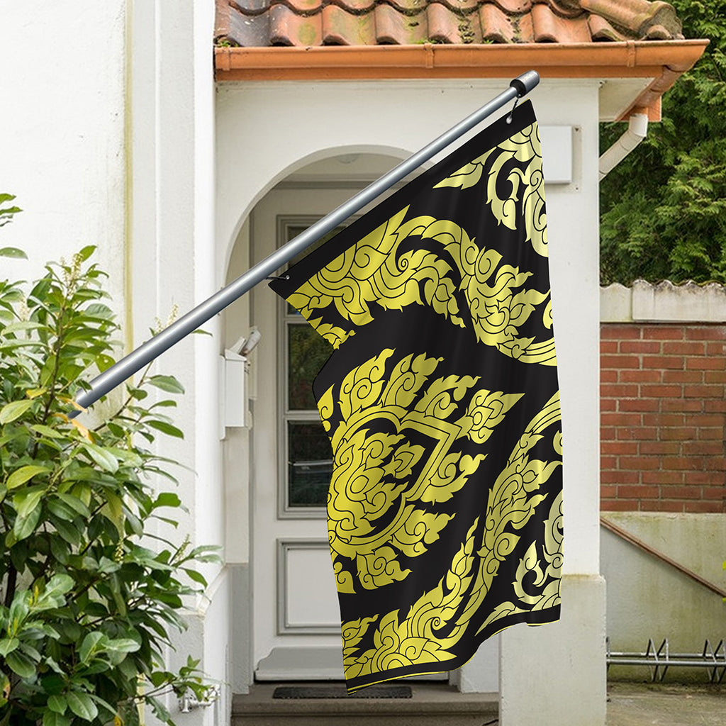 Thai Ornament Pattern Print Polyester Flag