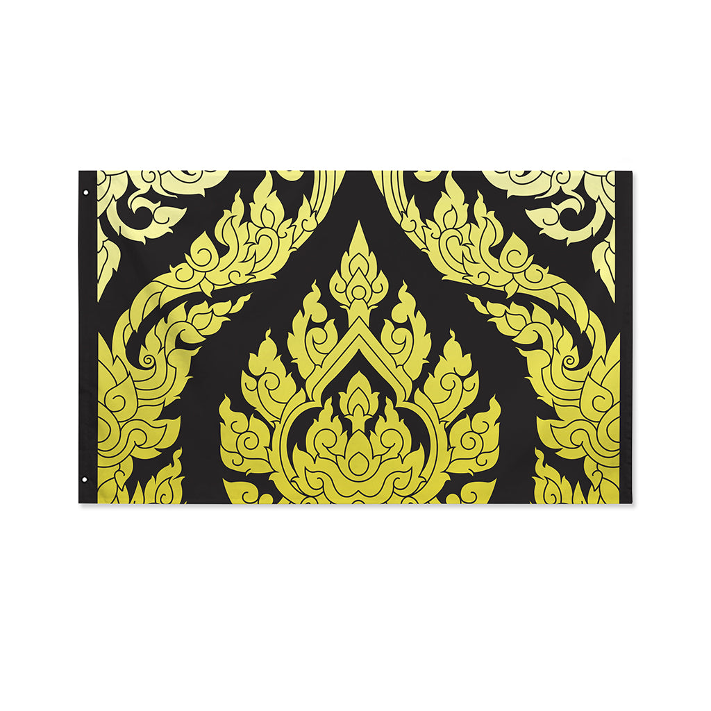 Thai Ornament Pattern Print Polyester Flag