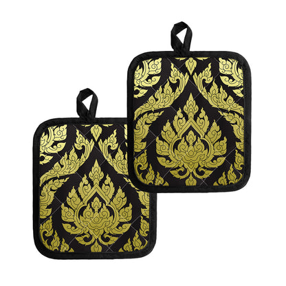 Thai Ornament Pattern Print Pot Holders