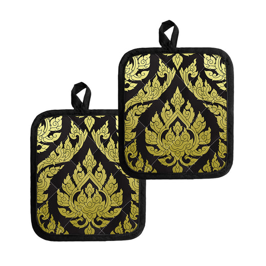 Thai Ornament Pattern Print Pot Holders
