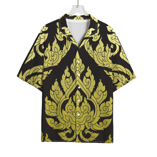Thai Ornament Pattern Print Rayon Hawaiian Shirt