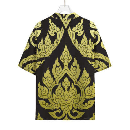 Thai Ornament Pattern Print Rayon Hawaiian Shirt