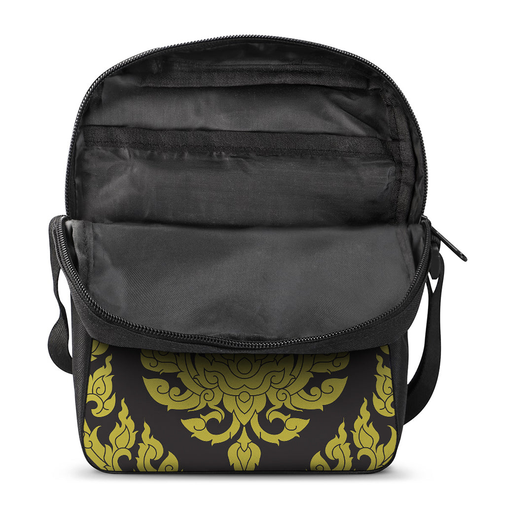 Thai Ornament Pattern Print Rectangular Crossbody Bag
