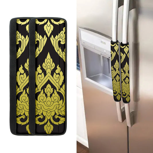 Thai Ornament Pattern Print Refrigerator Handle Covers