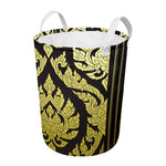 Thai Ornament Pattern Print Round Laundry Basket