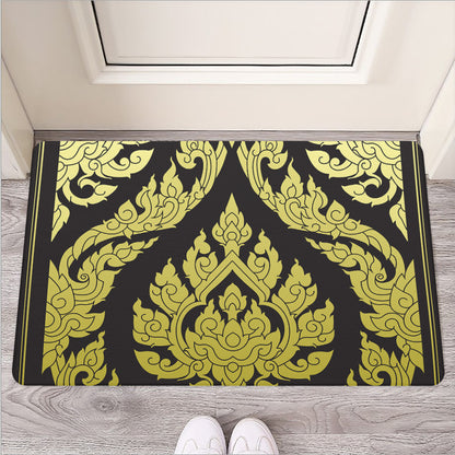 Thai Ornament Pattern Print Rubber Doormat