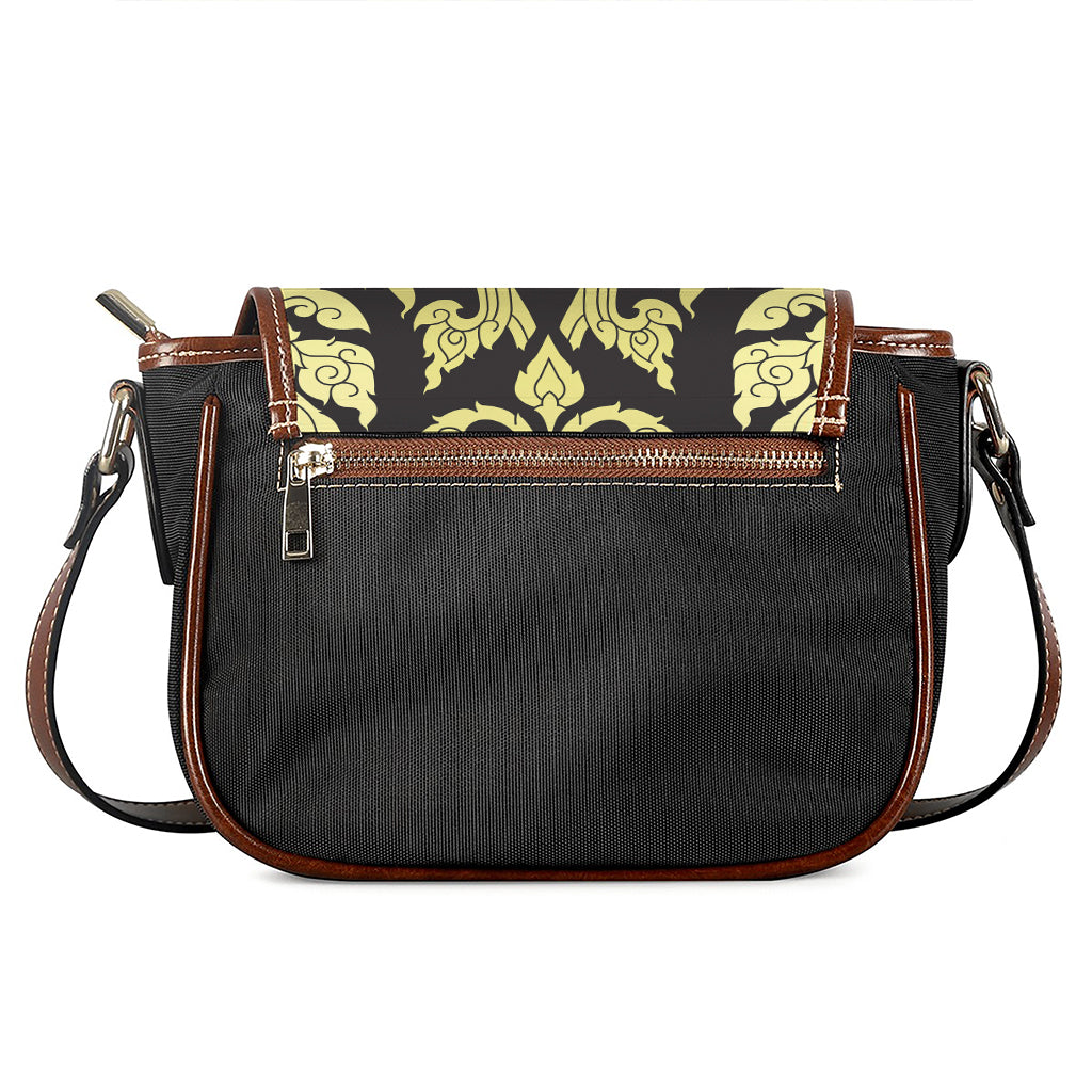 Thai Ornament Pattern Print Saddle Bag
