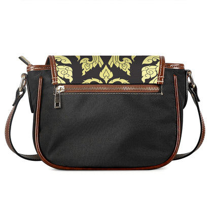 Thai Ornament Pattern Print Saddle Bag
