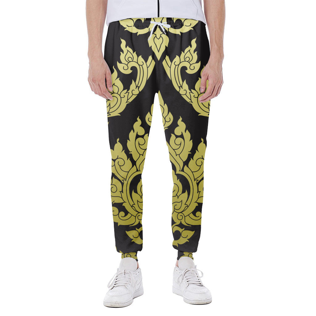 Thai Ornament Pattern Print Scuba Joggers