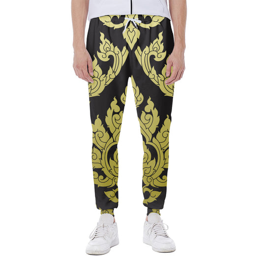 Thai Ornament Pattern Print Scuba Joggers