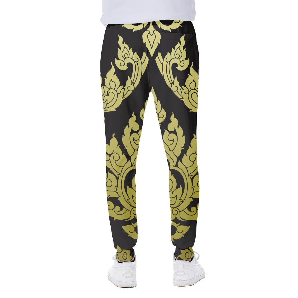 Thai Ornament Pattern Print Scuba Joggers