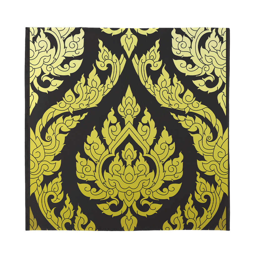 Thai Ornament Pattern Print Silk Bandana