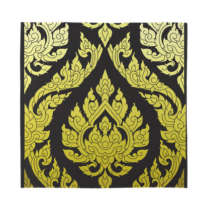 Thai Ornament Pattern Print Silk Bandana