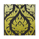 Thai Ornament Pattern Print Silk Bandana