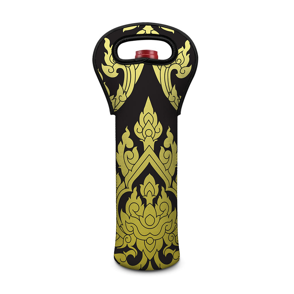 Thai Ornament Pattern Print Single Neoprene Wine Tote
