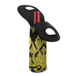Thai Ornament Pattern Print Single Neoprene Wine Tote