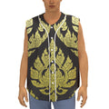 Thai Ornament Pattern Print Sleeveless Baseball Jersey