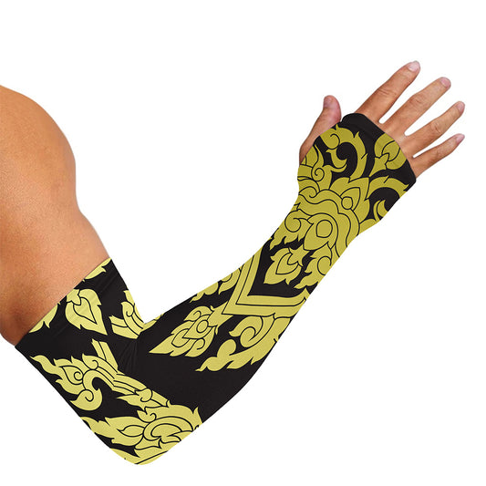Thai Ornament Pattern Print Sun Protection Arm Sleeves