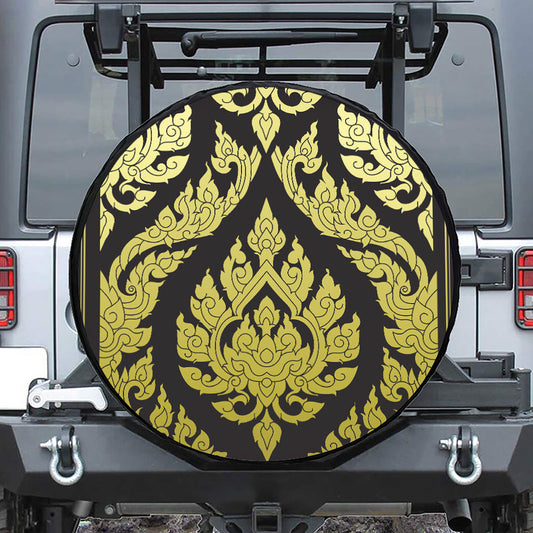 Thai Ornament Pattern Print Tire Cover