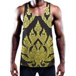 Thai Ornament Pattern Print Training Tank Top
