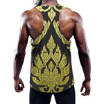Thai Ornament Pattern Print Training Tank Top