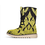 Thai Ornament Pattern Print Winter Boots