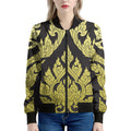 Thai Ornament Pattern Print Women's Bomber Jacket