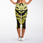 Thai Ornament Pattern Print Women's Capri Leggings
