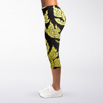 Thai Ornament Pattern Print Women's Capri Leggings