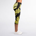 Thai Ornament Pattern Print Women's Capri Leggings