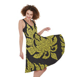 Thai Ornament Pattern Print Women's Sleeveless Dress