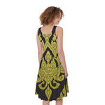 Thai Ornament Pattern Print Women's Sleeveless Dress