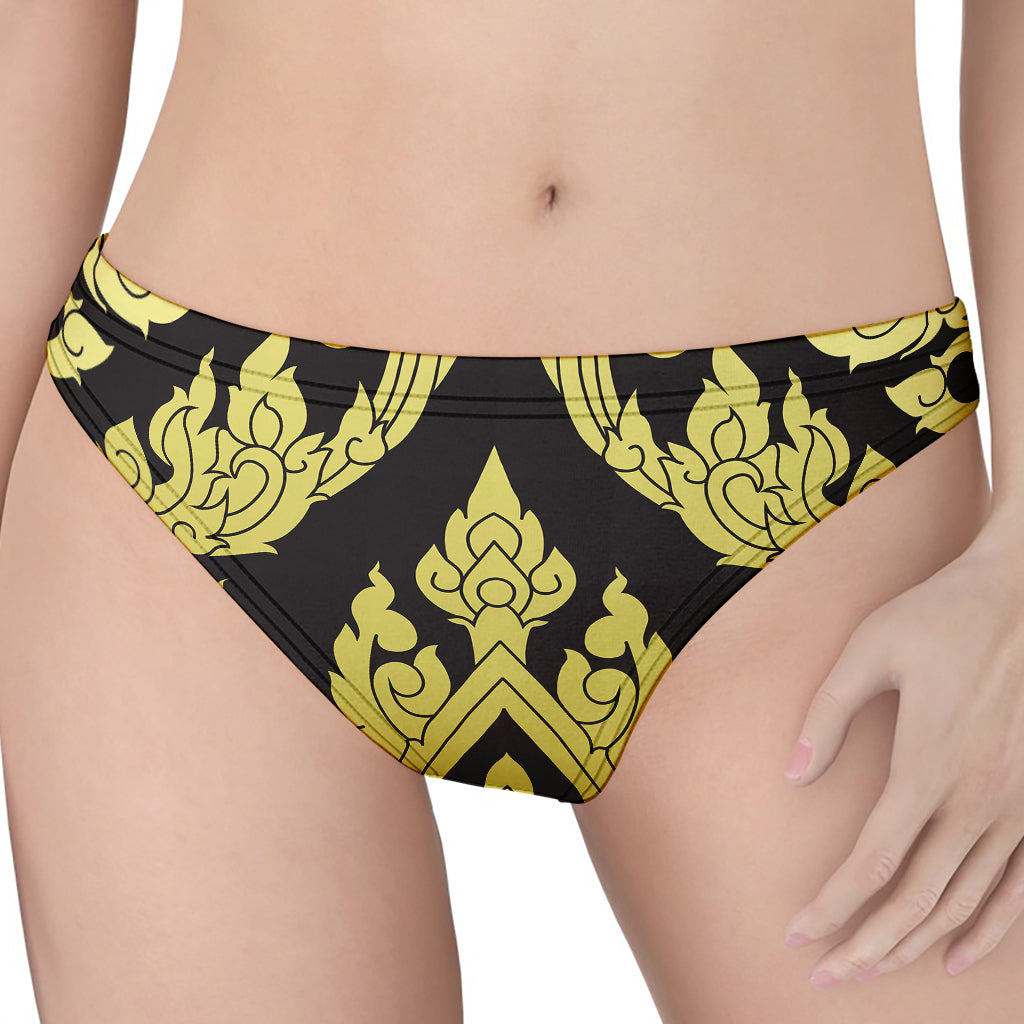 Thai Ornament Pattern Print Women's Thong