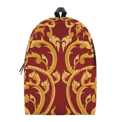 Thai Winding Vines Pattern Print Backpack