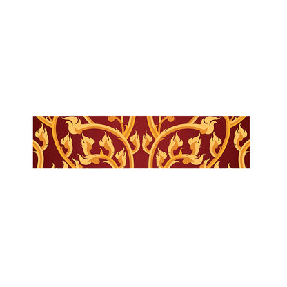 Thai Winding Vines Pattern Print Bed Runner