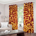 Thai Winding Vines Pattern Print Dimout Grommet Curtains