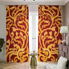 Thai Winding Vines Pattern Print Blackout Pencil Pleat Curtains