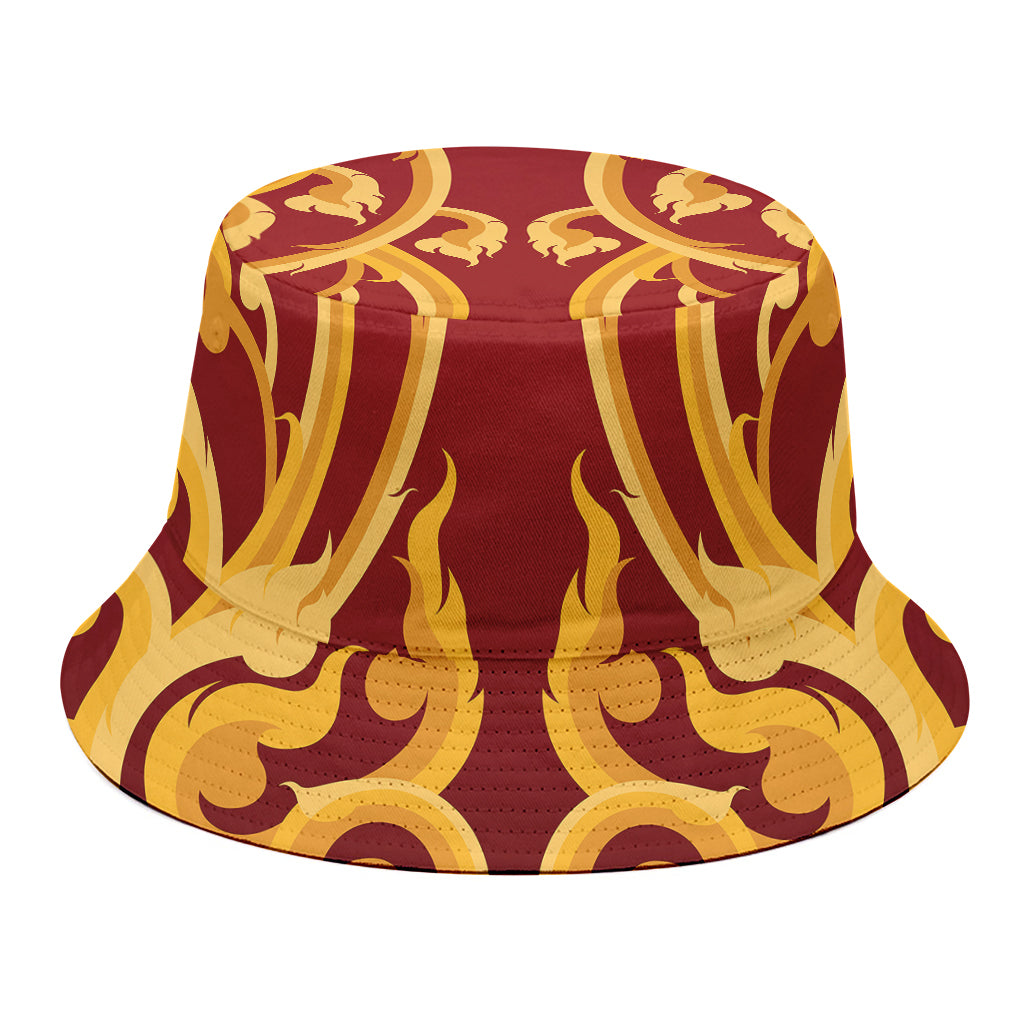 Thai Winding Vines Pattern Print Bucket Hat