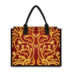 Thai Winding Vines Pattern Print Canvas Tote Bag