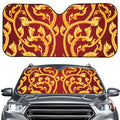 Thai Winding Vines Pattern Print Car Windshield Sun Shade