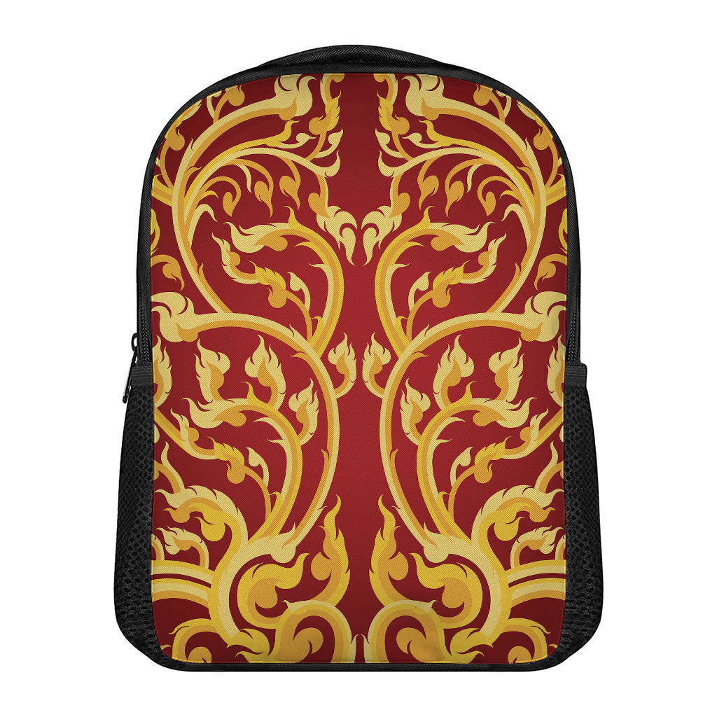 Thai Winding Vines Pattern Print Casual Backpack